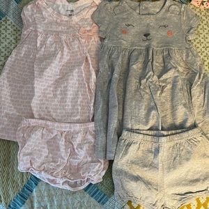 Two Baby Girl Dresses with Bloomers Size 18 Months [EUC]